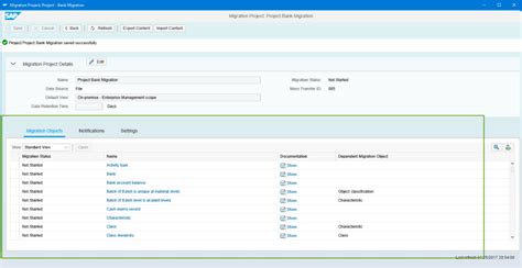 Migration Bank Master Data .